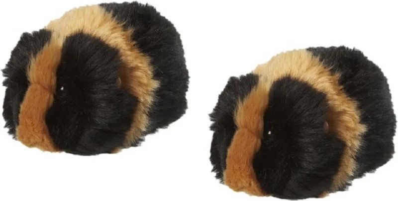 Nature Planet 2x stuks pluche knuffel cavia 13 cm zwart/bruin - knuffeldieren by Nature Planet in Multicolour – product photo