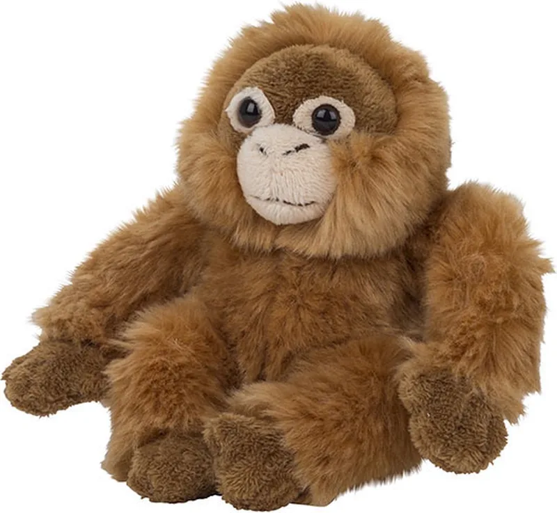Orang Utan knuffel - pluche - 15 cm - speelgoed - apen knuffeldier - apenknuffel by Nature Planet in Multicolour – product photo