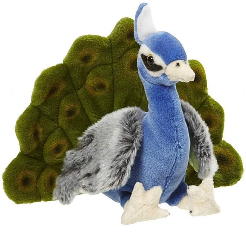 Pauw - blauw/groen - 24 cm - pluche dieren knuffels - Pauwen - Vogels by Nature Planet in Multicolour – product photo