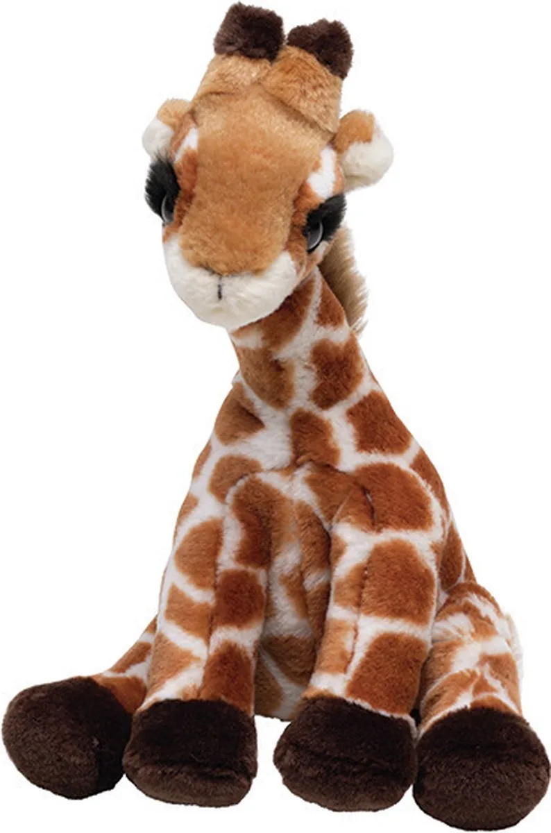 Pluche Afrikaanse Giraffe knuffel - 24 cm - knuffeldier - wilde dieren - speelgoed - kinderen de Nature Planet en Multicolore – photo produit