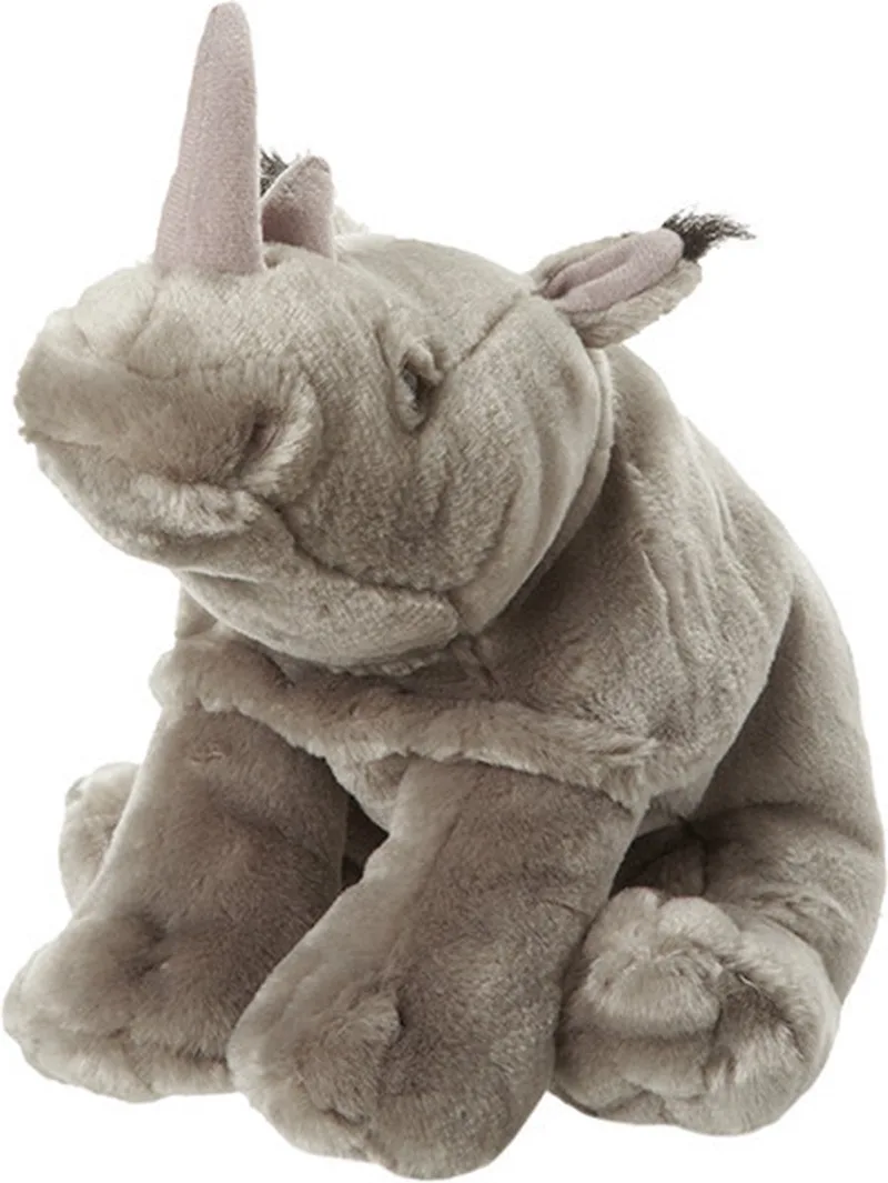 pluche Afrikaanse Neushoorn knuffel - 22 cm - Dieren knuffels - voor kinderen från Nature Planet i Grå – produktbild