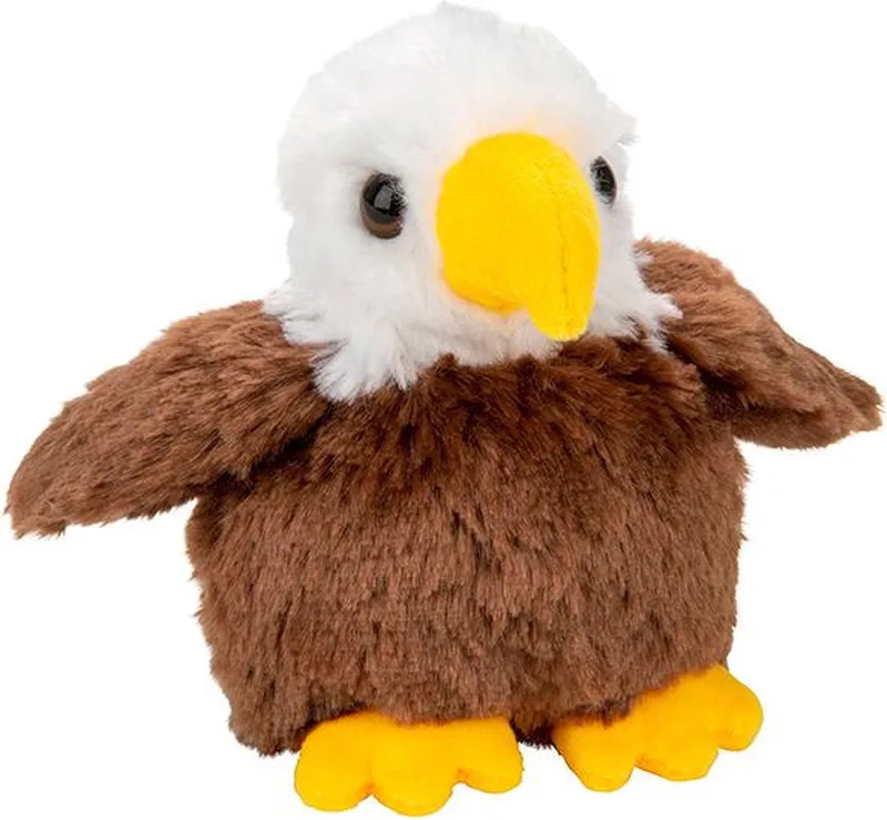 Pluche Amerikaanse zeearend - knuffeldier - 13 cm - vogel cadeau knuffel från Nature Planet i Flerfärgad – produktbild