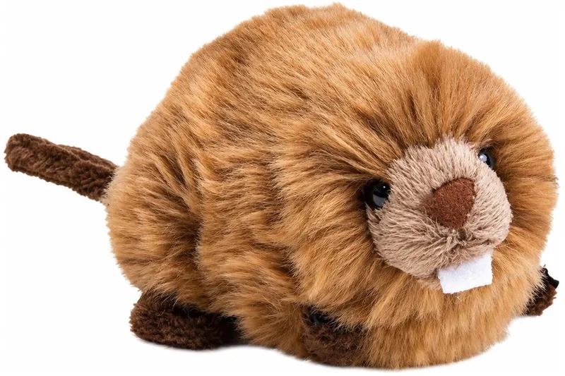 Pluche bruine bever knuffel - 16 cm - dieren/bevers speelgoed by Nature Planet in Brown – product photo