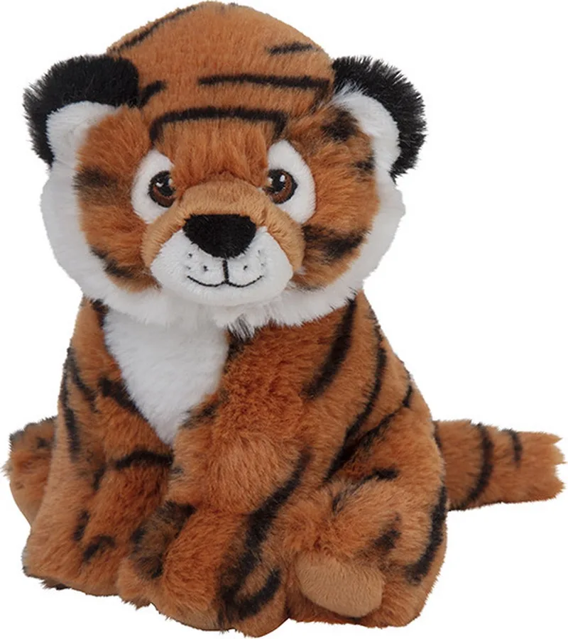 Pluche bruine tijger knuffel - 16 cm - Wilde dieren knuffels - Cadeau - Kinderen by Nature Planet in Multicolour – product photo
