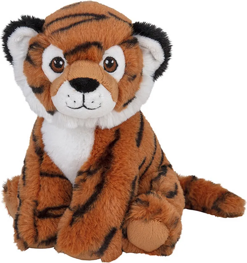 Pluche bruine tijger knuffel - 19 cm - Wilde dieren knuffels - Cadeau - Kinderen by Nature Planet in Multicolour – product photo