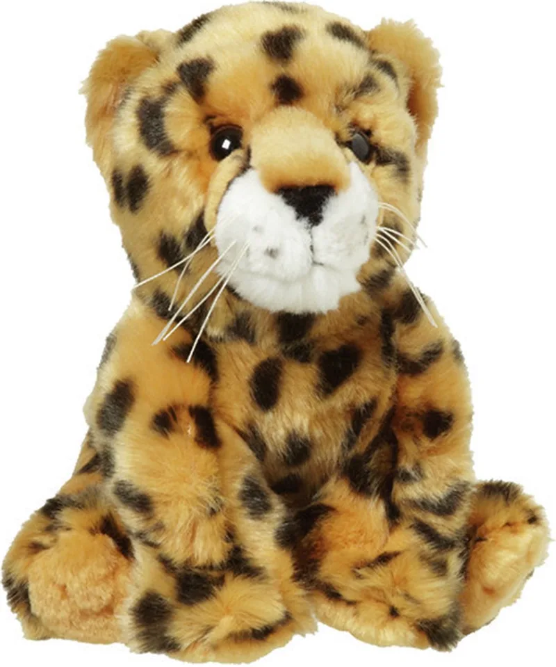 Pluche cheetah - jachtluipaard knuffel - 18 cm - wilde dieren knuffel - dieren speelgoed knuffel by Nature Planet in Multicolour – product photo