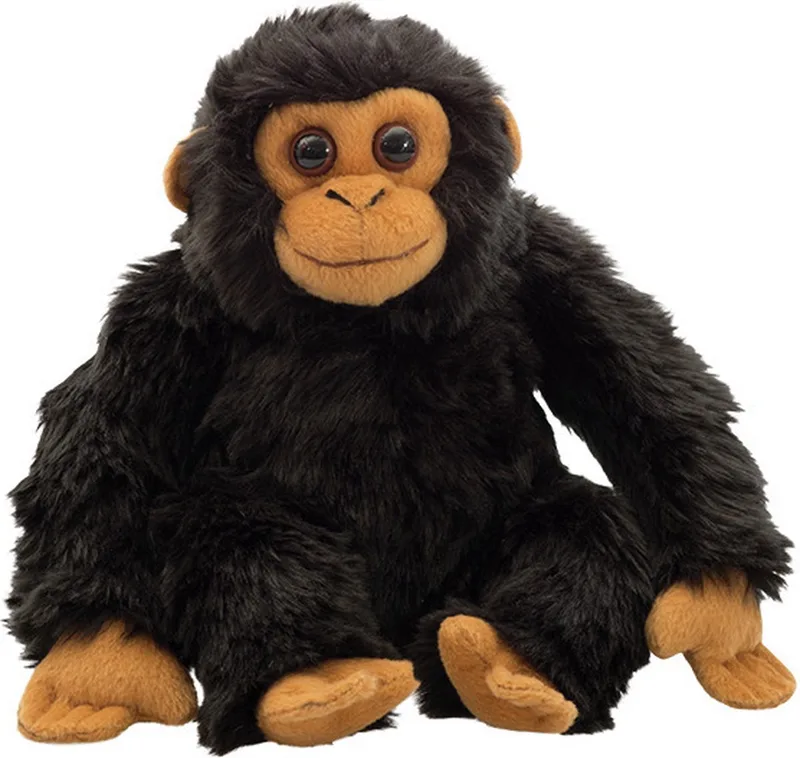 Pluche Chimpansee - 22 cm - knuffel aap - bosdieren knuffel by Nature Planet in Multicolour – product photo