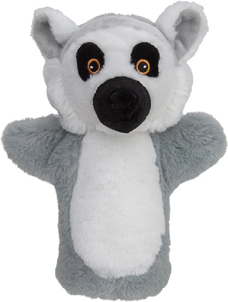 Pluche dieren handpop maki aap 22 cm - Apen knuffels från Nature Planet i Flerfärgad – produktbild