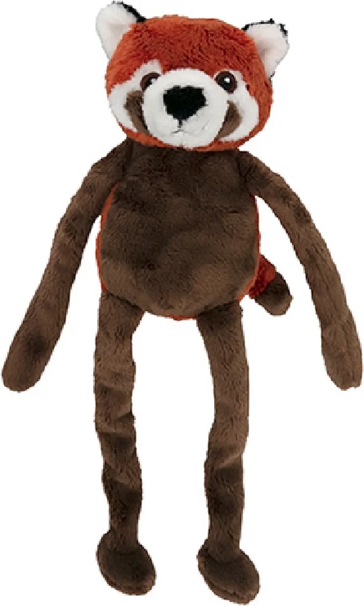 Pluche dieren knuffel Rode Panda van 33 cm - Knuffeldieren speelgoed (100% Oeko-tex gecertificeerd van Nature Planet in Rood bruin – productfoto