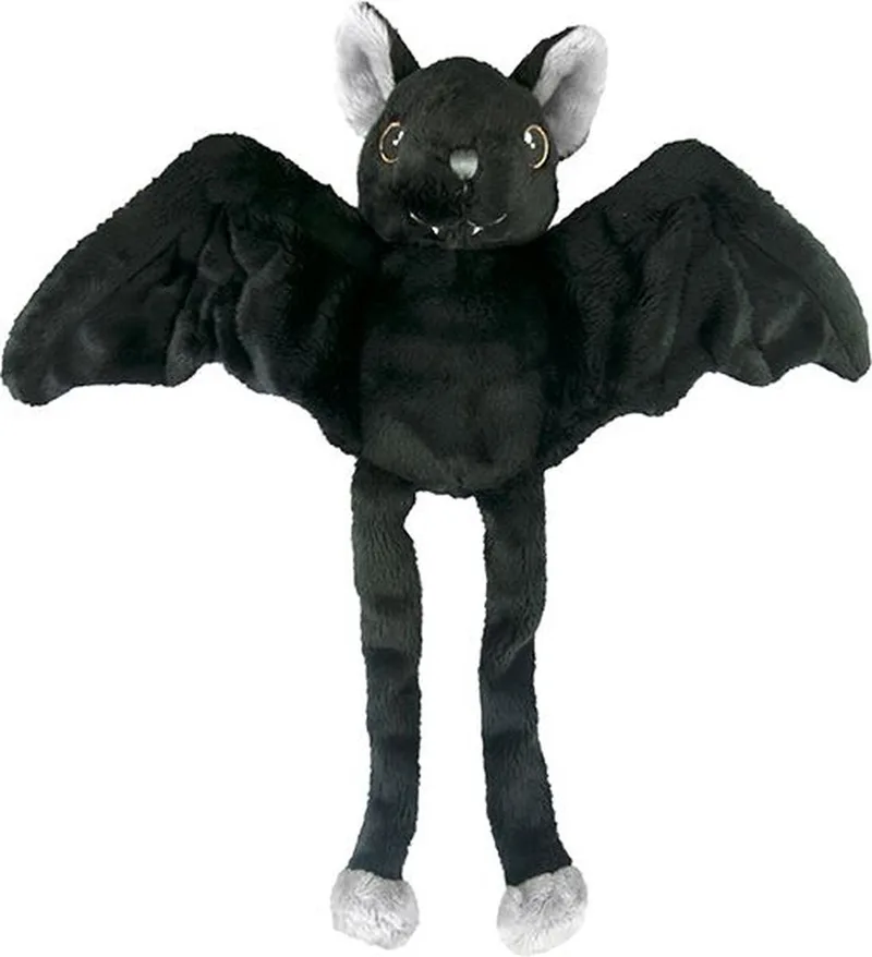 Pluche dieren knuffel Vleermuis Batman van 33 cm - Knuffeldieren speelgoed (100% Oeko-tex gecertificeerd van Nature Planet in Zwart – productfoto