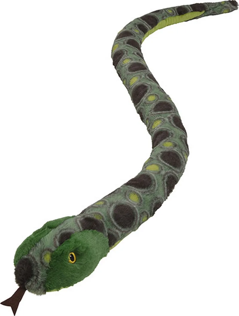 Pluche dieren knuffels Anaconda slang van 150 cm - Knuffeldieren slangen speelgoed by Nature Planet in Multicolour – product photo