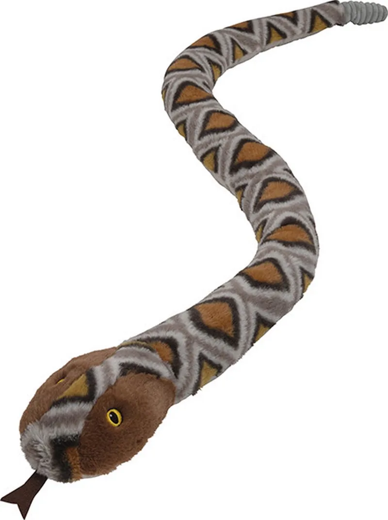 Pluche dieren knuffels - gevlekte ratelslang - 150 cm - slangen - bruin by Nature Planet in Multicolour – product photo