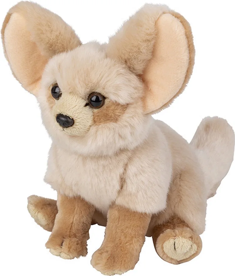 Pluche Fennec/woestijnvos knuffel van 18 cm - Dieren speelgoed knuffels cadeau - Knuffeldieren by Nature Planet in Multicolour – product photo