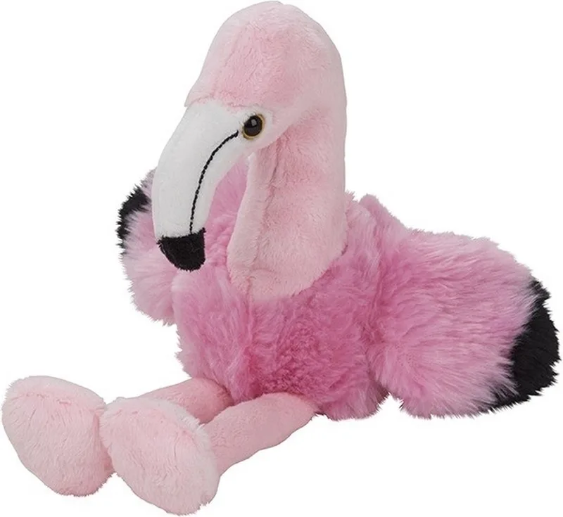 Pluche Flamingos - 17 cm - knuffeldier - tropische vogel von Nature Planet in Rosa – Produktfoto