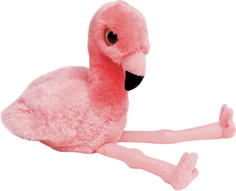 Pluche Flamingos - 23 cm - knuffeldier - tropische vogel van Nature Planet in Roze – productfoto