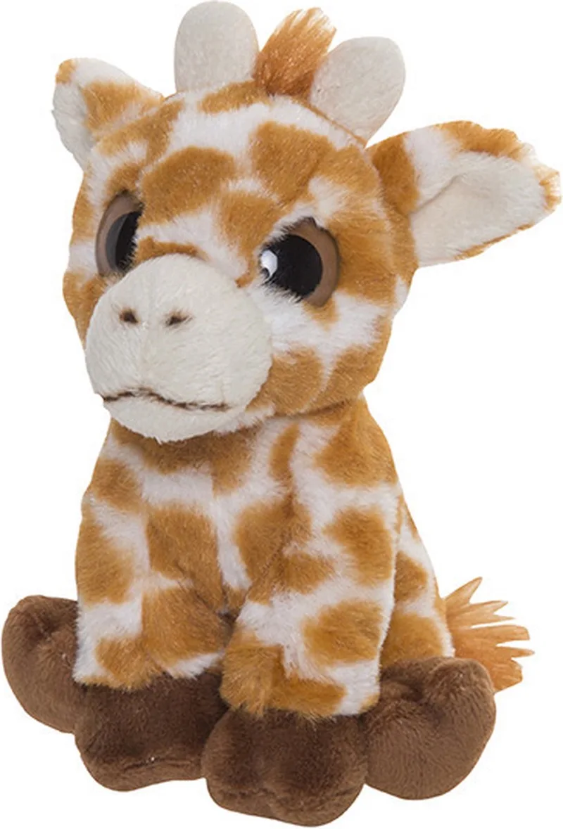 Pluche Giraffe knuffel 13 cm - zacht speelgoed - cadeau kinderen - kleine knuffelbeest by Nature Planet in Multicolour – product photo