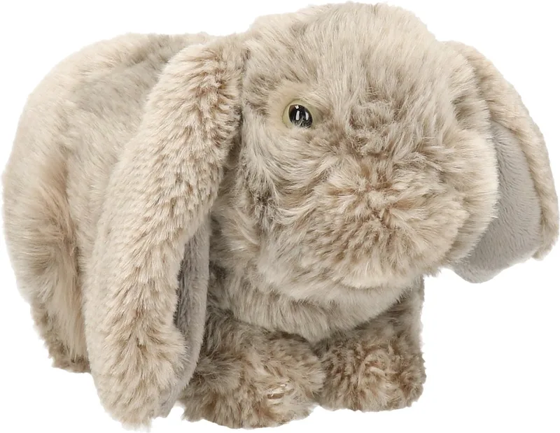 Pluche hangoor konijn - grijs - knuffel - van 21 cm - Dieren speelgoed knuffels cadeau - Konijnen fra Nature Planet i Lysegrå – produktbillede