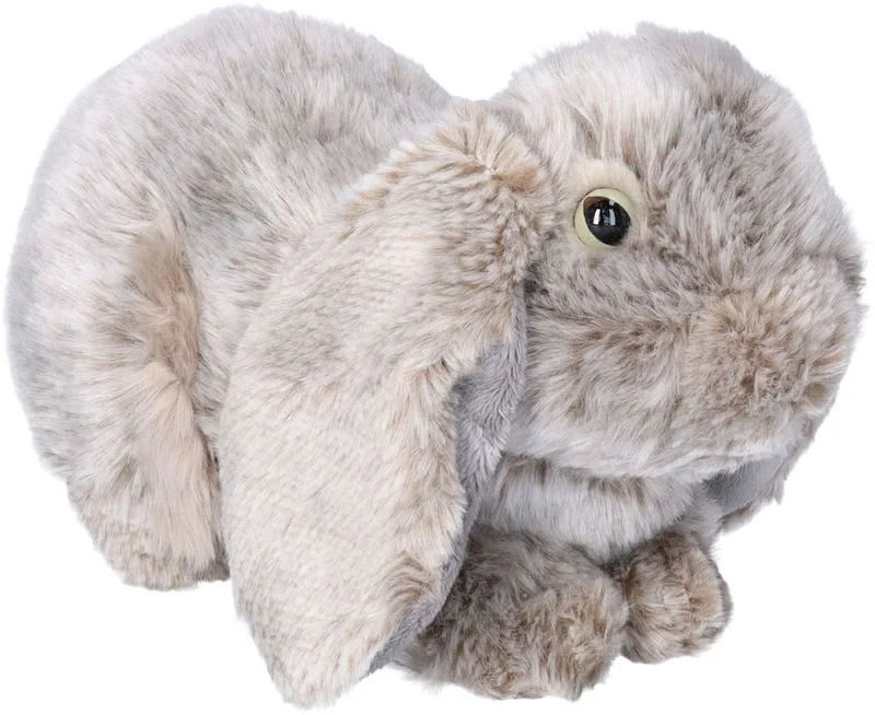 pluche hangoor konijn knuffeldier - 28 cm - Konijnen knuffels - Cadeau - Knuffelbeesten by Nature Planet in Grey – product photo