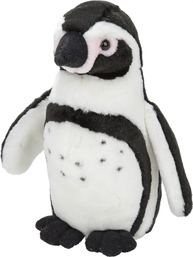 Pluche Humboldt Pinguin - knuffel - 18 cm - Pooldieren knuffel - Pinguins Knuffeldieren van Nature Planet in Meerkleurig – productfoto