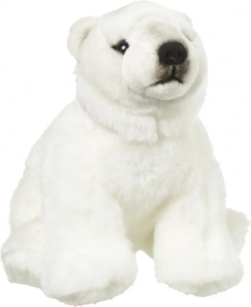 pluche IJsbeer knuffel - 22 cm - Dieren knuffels - voor kinderen van Nature Planet in Wit – productfoto