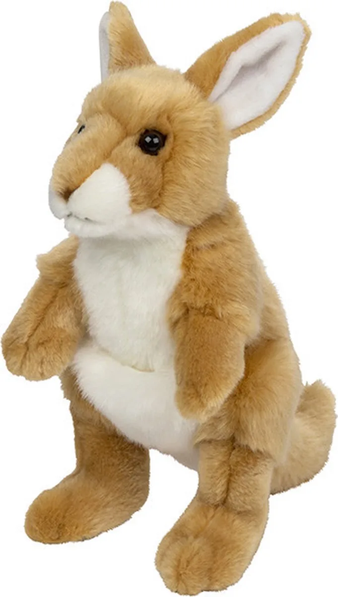 Pluche Kangoeroe knuffel - 27 cm - Dieren speelgoed - knuffels cadeau - Knuffeldieren/beesten van Nature Planet in Meerkleurig – productfoto