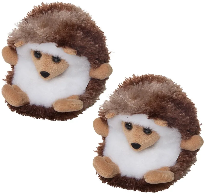 pluche kleine Egel knuffel - 2x - 13 cm - Dieren speelgoed knuffels cadeau - Knuffeldieren by Nature Planet in Multicolour – product photo