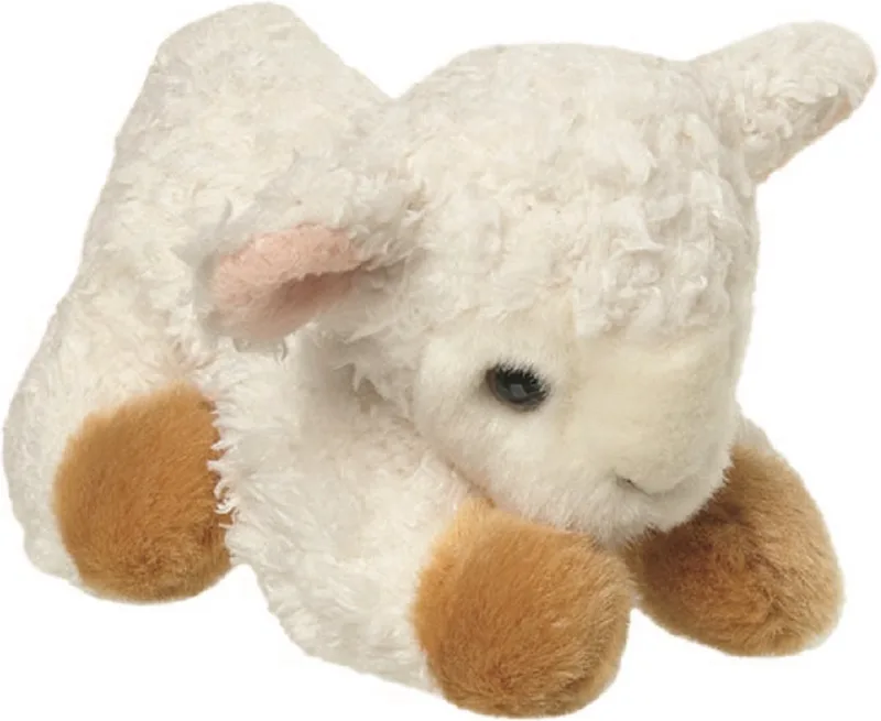 Pluche kleine schaap/Lammetje knuffel - 14 cm - dieren - schapen från Nature Planet i Vit – produktbild