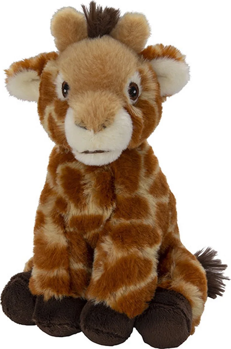 Pluche knuffel giraffe van 17 cm - Speelgoed knuffeldieren by Nature Planet in Multicolour – product photo