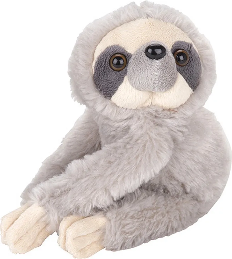 pluche knuffel - grijze luiaard - 17 cm - dieren knuffels - Ophangen met klitteband handjes by Nature Planet in Multicolour – product photo