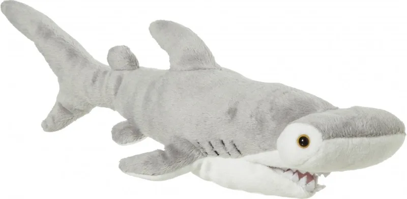 pluche Knuffel hamerhaai - 32 cm - grijs - haaien de Nature Planet en Multicolore – photo produit