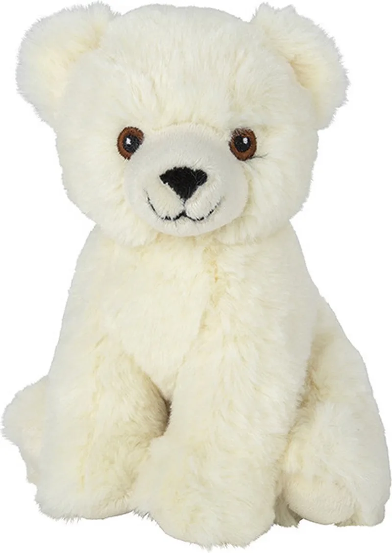 pluche knuffel ijsbeer - 16 cm - ijsberen - pooldieren knuffel - speelgoed dieren by Nature Planet in White – product photo