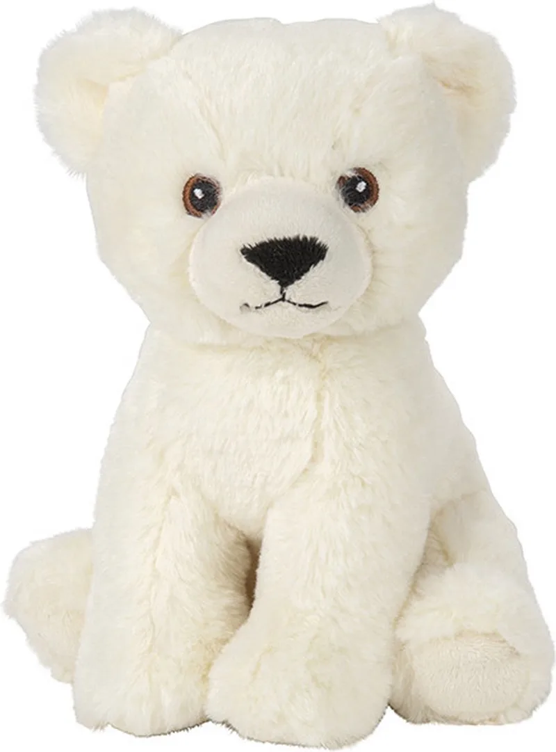 pluche knuffel ijsbeer - 19 cm - ijsberen - pooldieren knuffel - speelgoed dieren von Nature Planet in Weiß – Produktfoto