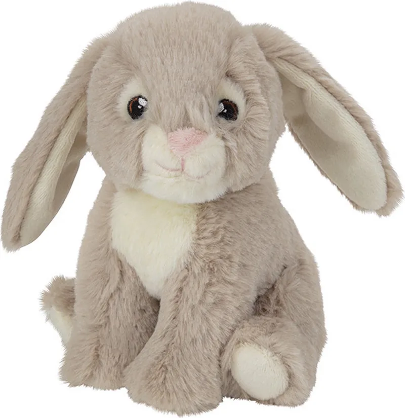 Pluche knuffel konijn - 16 cm - Speelgoed knuffeldieren - konijnen - beige från Nature Planet i Flerfärgad – produktbild