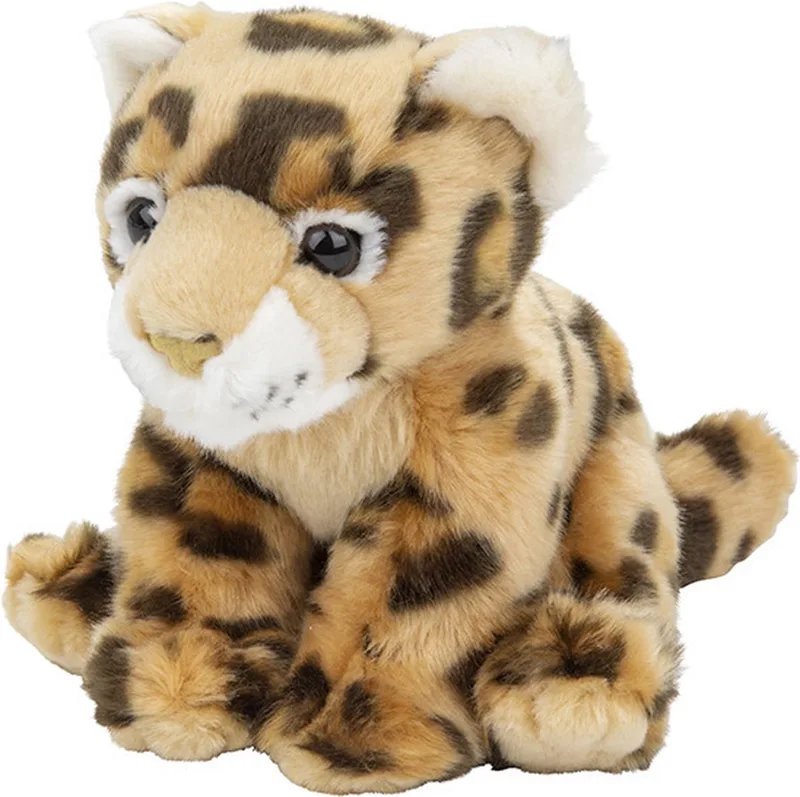 pluche knuffel - luipaard - 18 cm - dieren knuffels - safari dieren by Nature Planet in Multicolour – product photo