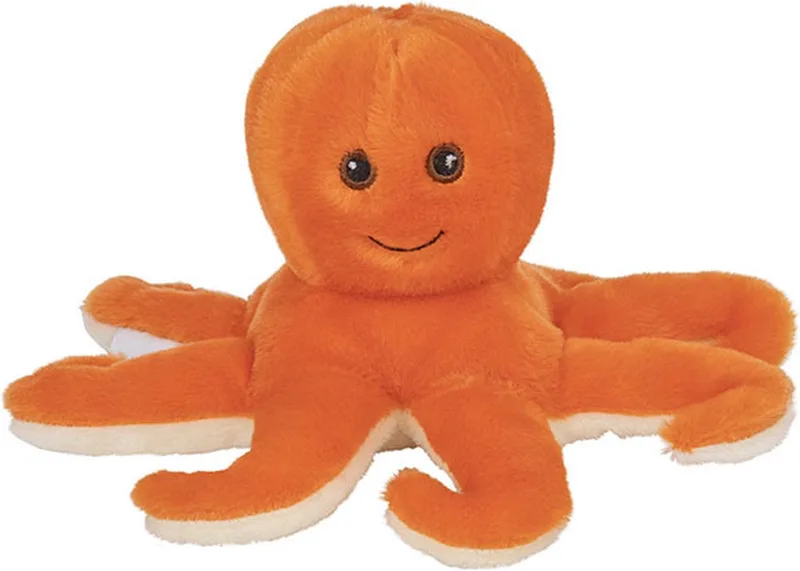 Pluche knuffel octopus/inktvis van 17 cm - Speelgoed knuffeldieren inktvissen van Nature Planet in Meerkleurig – productfoto