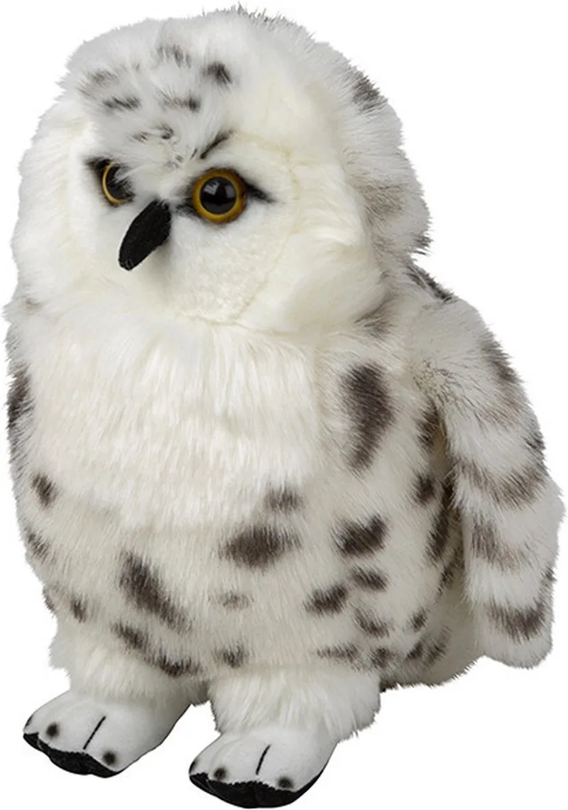 pluche knuffel - sneeuwuil - 18 cm - dieren knuffels - vogels - uilen by Nature Planet in Multicolour – product photo