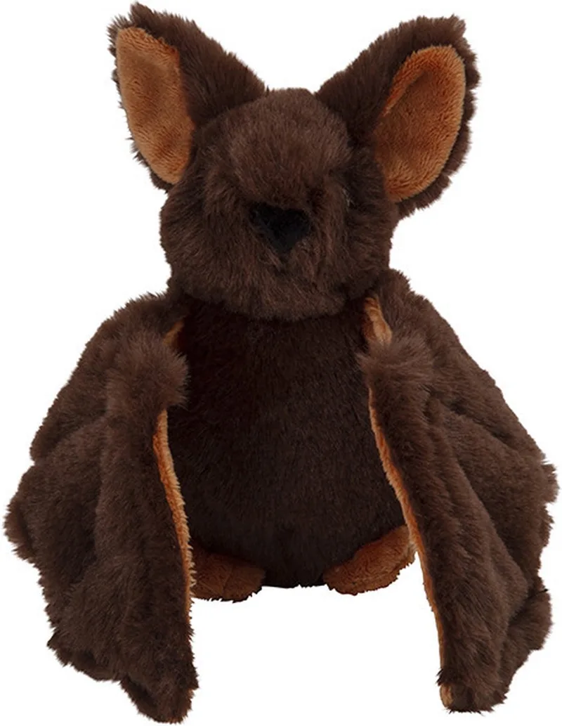 Pluche knuffel vleermuis - 16 cm - bruin - vleermuizen knuffels by Nature Planet in Multicolour – product photo