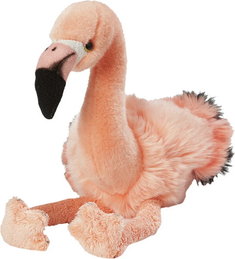 pluche knuffeldier Flamingo - 30 cm - Tropische vogels knuffels fra Nature Planet i Lyserød – produktbillede