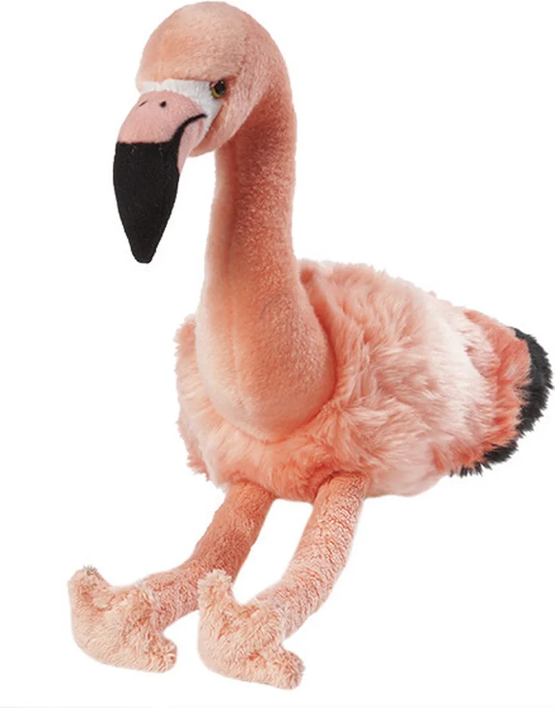 pluche knuffeldier Flamingo - 35 cm - Tropische vogels knuffels de Nature Planet en Rose – photo produit