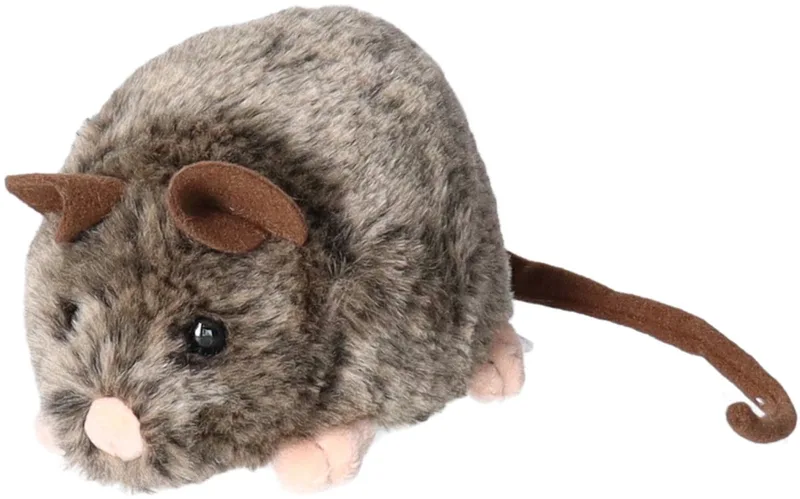 pluche knuffeldier muis - grijs/bruin - 12 cm - muizen knuffels - dieren voor kinderen by Nature Planet in Multicolour – product photo
