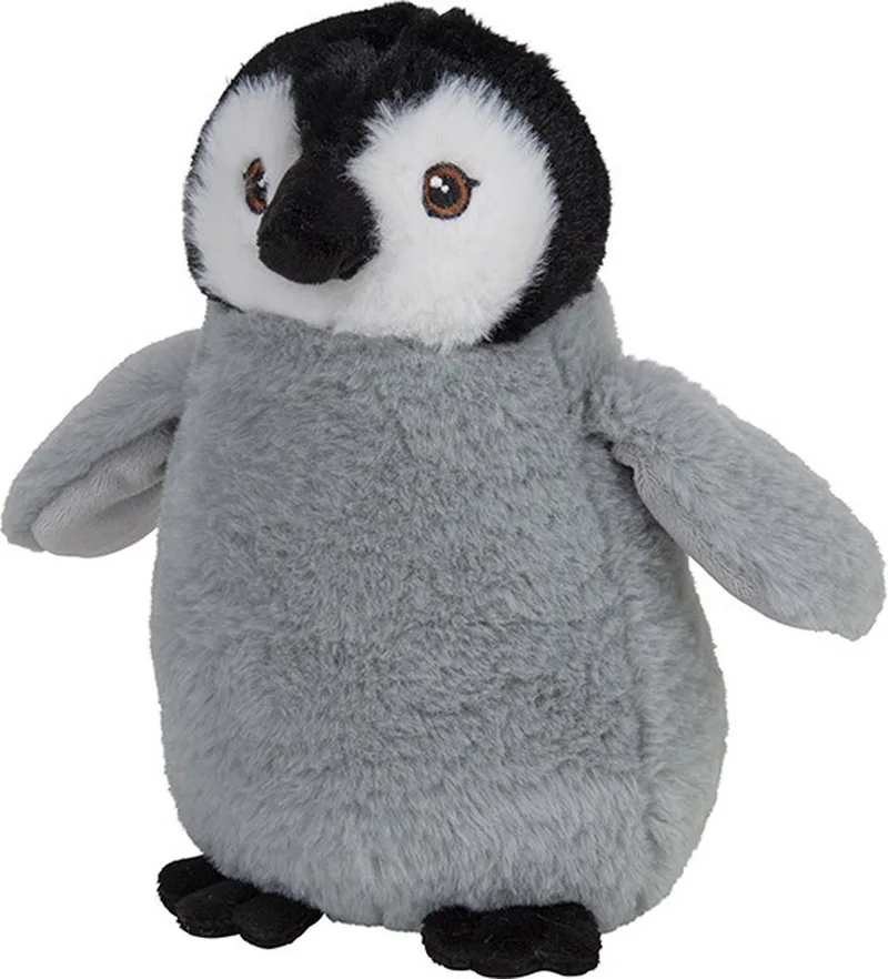 Pluche Koningspinguin kuiken -21 cm - pinguin knuffel - Konings pinguins van Nature Planet in Grijs – productfoto