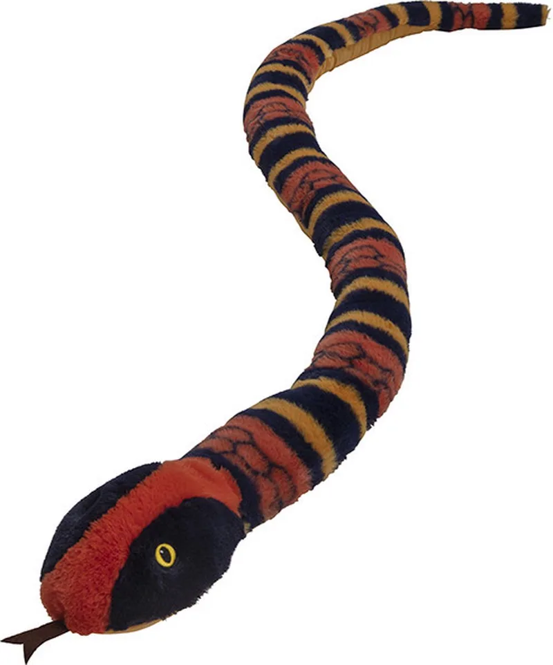 pluche Koraal slang knuffel - 150 cm - dieren knuffels - slangen by Nature Planet in Multicolour – product photo