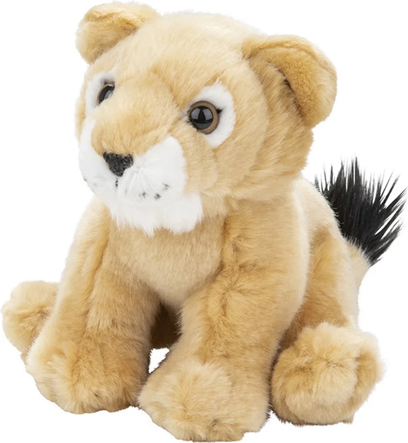 Pluche leeuwin knuffel - 18 cm - Leeuwinnen/leeuw Knuffeldieren van Nature Planet in Meerkleurig – productfoto