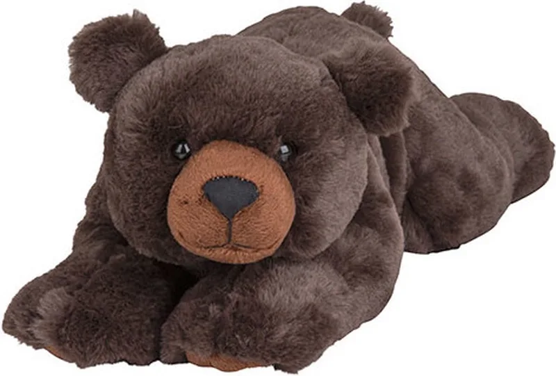Pluche liggende bruine Beer knuffel van 38 cm - Dieren speelgoed knuffels cadeau by Nature Planet in Multicolour – product photo