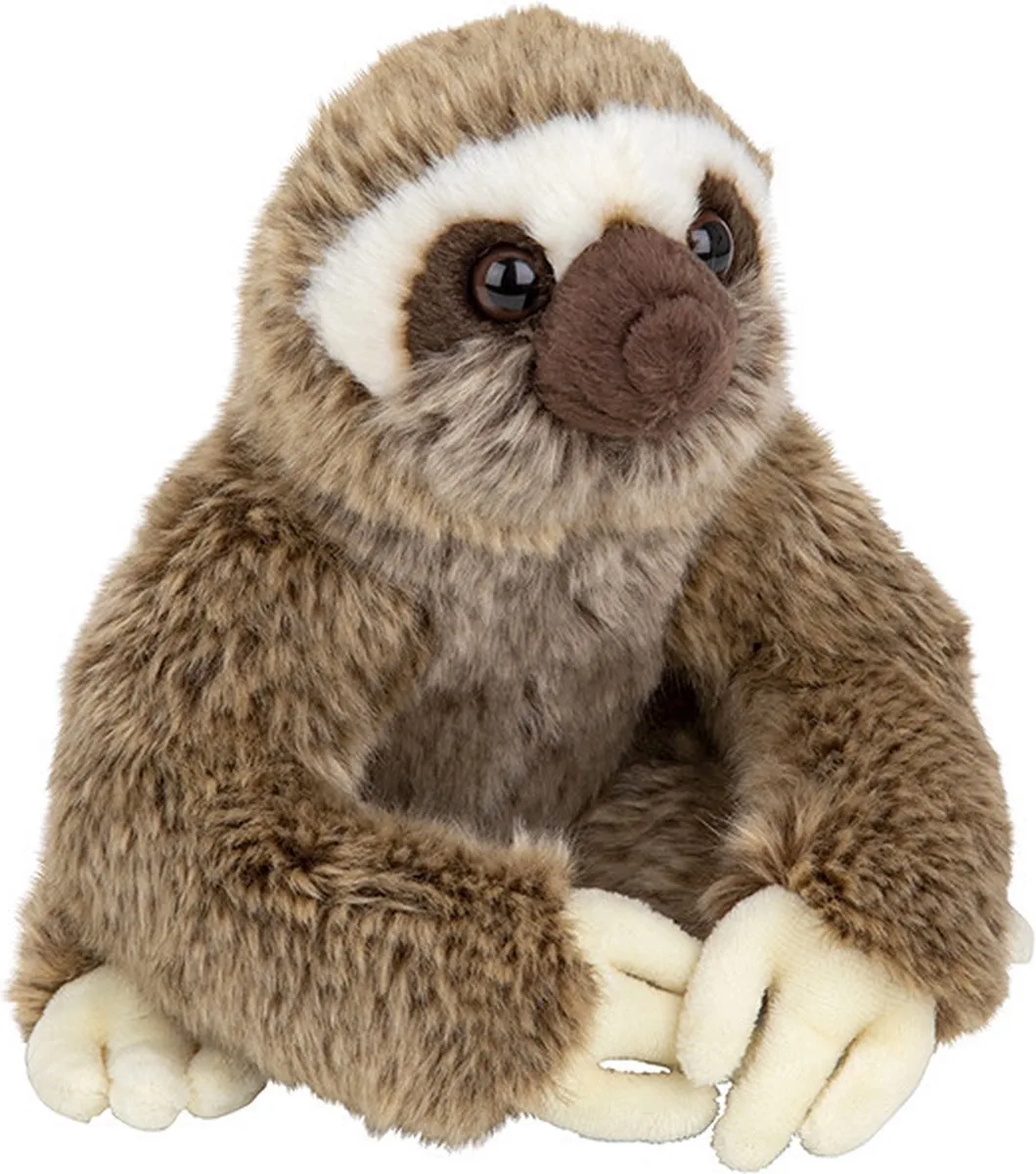 Pluche Luiaard knuffel van 20 cm - Dieren speelgoed knuffels cadeau - Wilde dieren de Nature Planet en Multicolore – photo produit