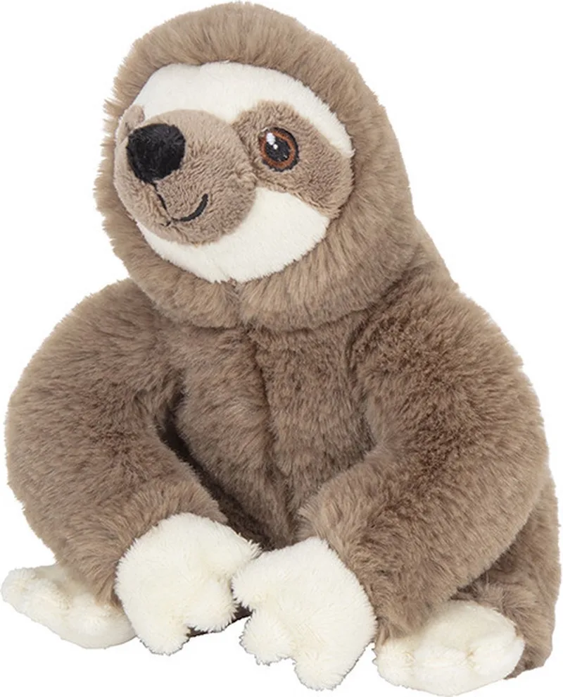 pluche luiaard knuffeldier - 16 cm - bruin - Luiaard knuffels - kleine cadeautjes van Nature Planet in Meerkleurig – productfoto