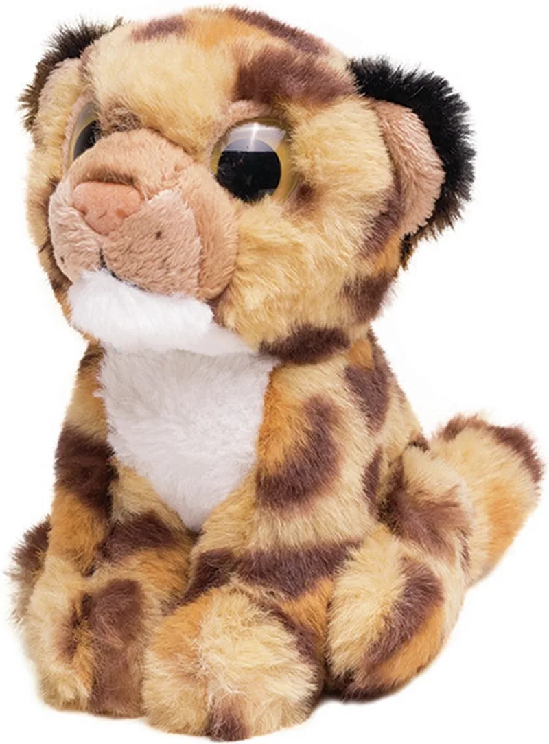 Pluche Luipaard knuffeldier van 13 cm - Speelgoed dieren knuffels cadeau voor kinderen van Nature Planet in Meerkleurig – productfoto