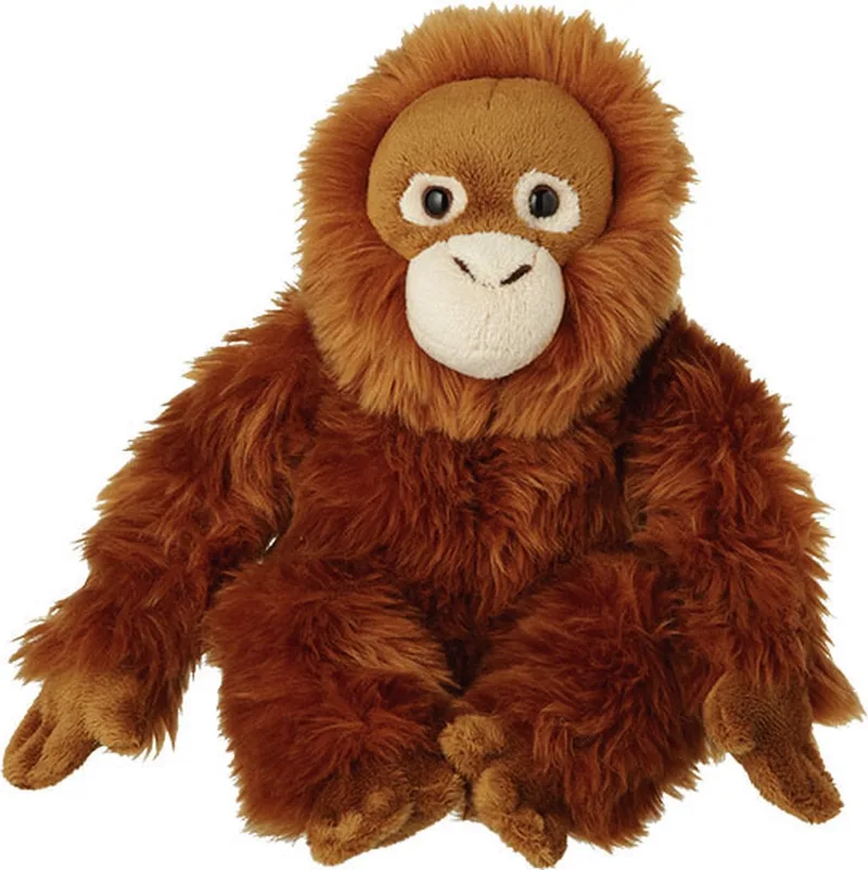 Pluche Orang-oetan knuffel - 22 cm - aap - speelgoed knuffeldieren van Nature Planet in Meerkleurig – productfoto