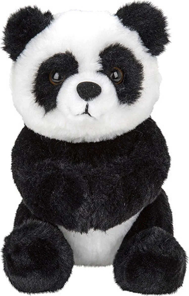 Pluche Pandabeer - knuffelbeer - 18 cm - beren knuffels - speelgoed van Nature Planet in Meerkleurig – productfoto