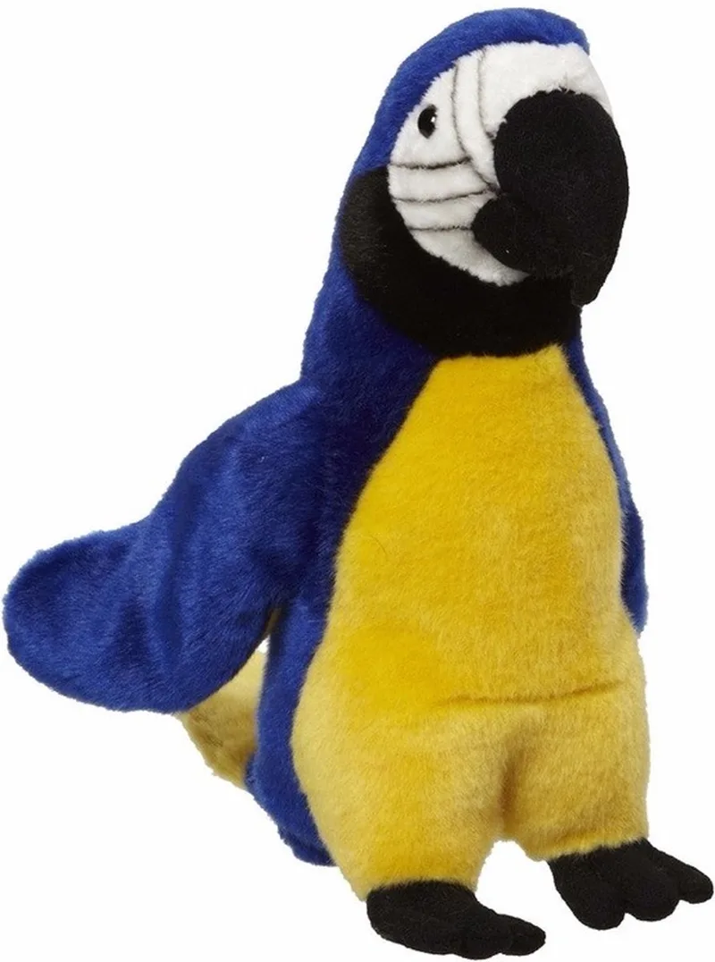 pluche papegaai knuffel - 21 cm - vogels - dieren knuffels - Cadeau by Nature Planet in Blue – product photo